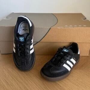 Adidas Originals Samba Black/White Toddler Sneakers- SZ 7 C